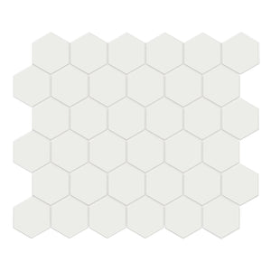 2" Architek Hexagon Classic Grey Matte Glazed  Porcelain Mosaic