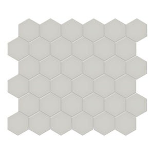 2" Architek Hexagon Dark Grey Matte Glazed  Porcelain Mosaic