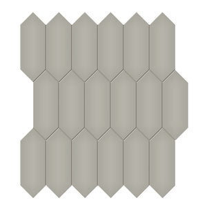 2x5 Architeck Taupe Picket  Glossy Glazed Porcelain Mosaic