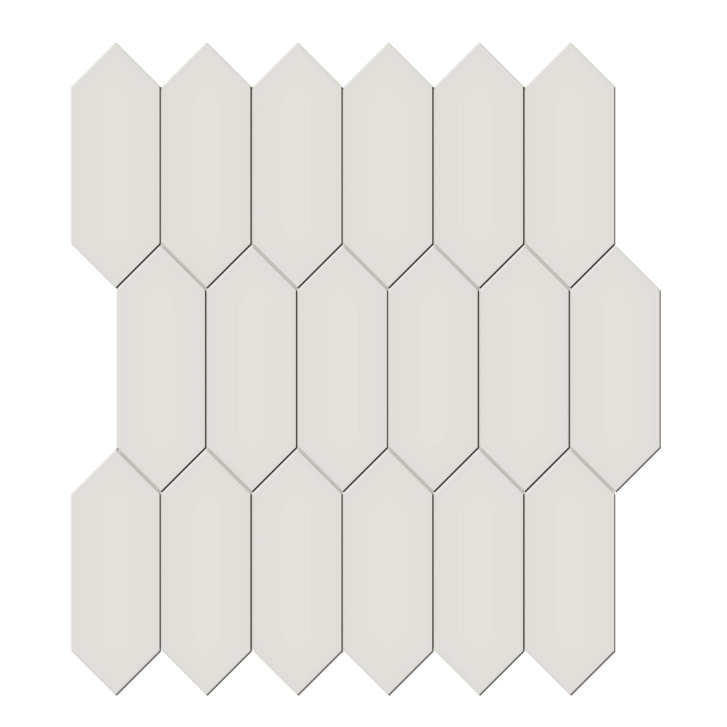 2x5 Architeck Warm Grey Picket Matte Glazed Porcelain Mosaic