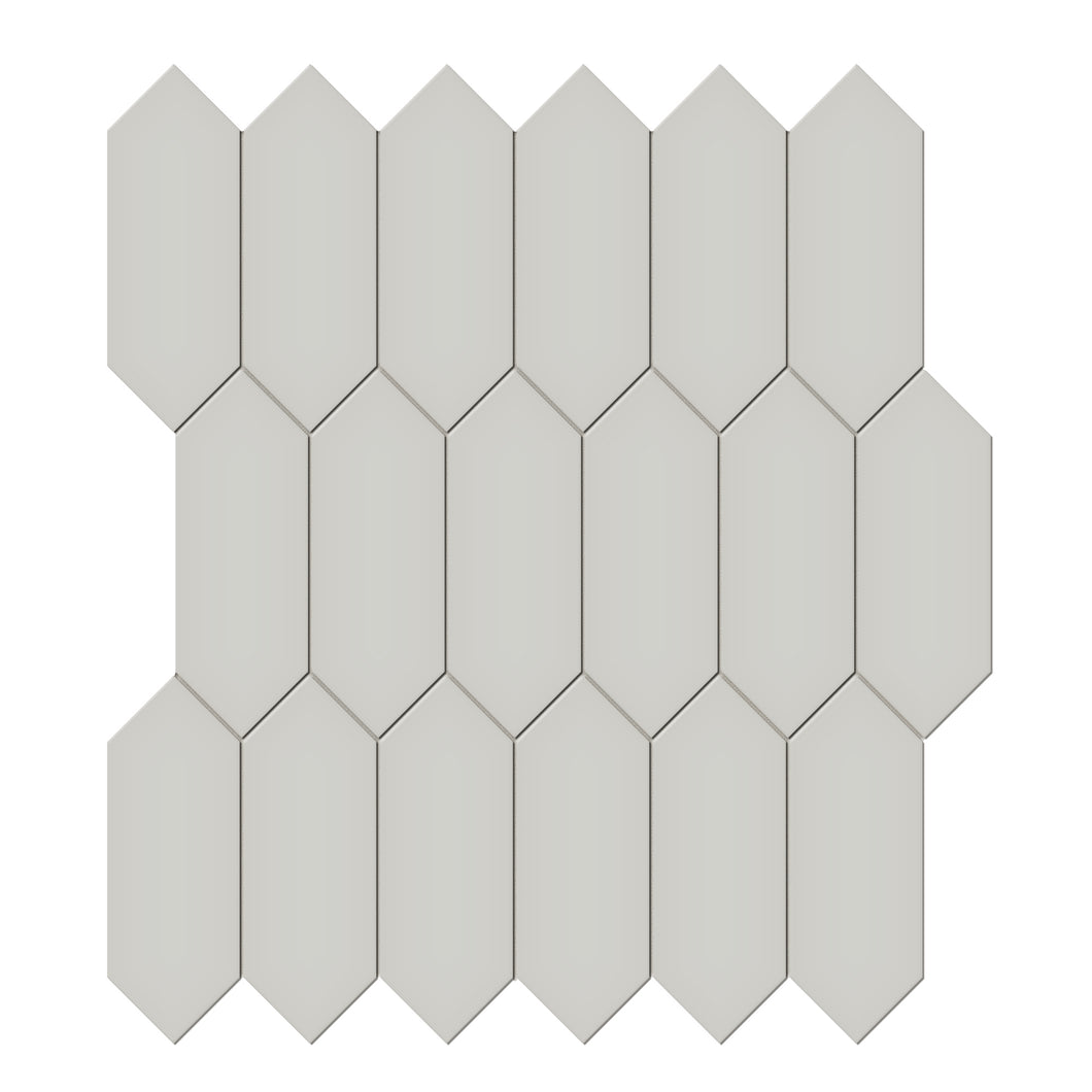 2x5 Architeck Dark Grey Picket Matte Glazed Porcelain Mosaic