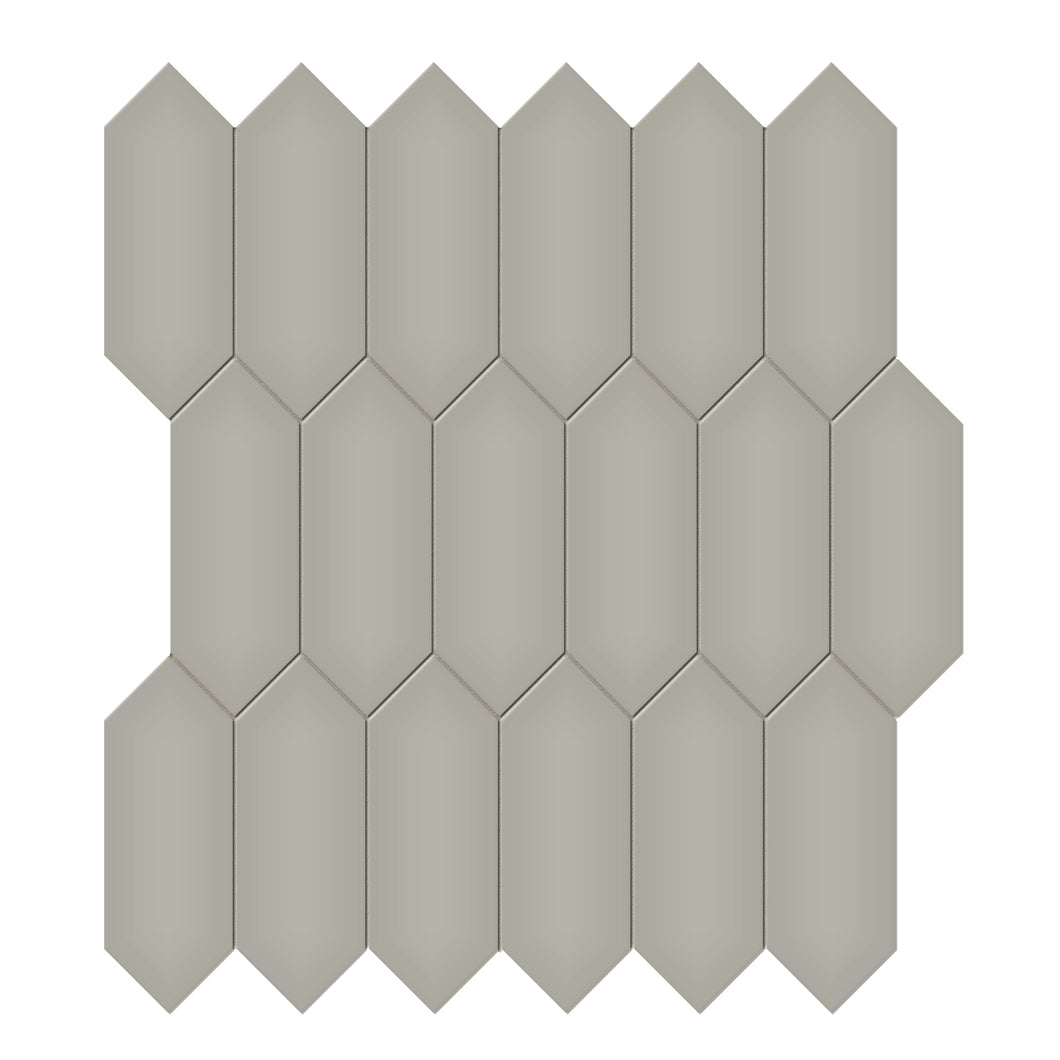 2x5 Architeck Taupe Picket  Matte Glazed Porcelain Mosaic