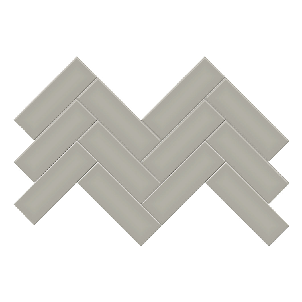 2x6 Architek Taupe Herringbone Matte Glazed Porcelain Mosaic