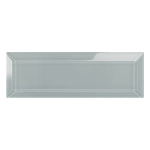 3x9 Beveled Sollenn Grey Glass Tile