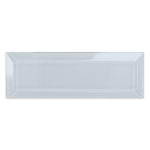 3x9 Beveled Sollenn Off White Glass Tile