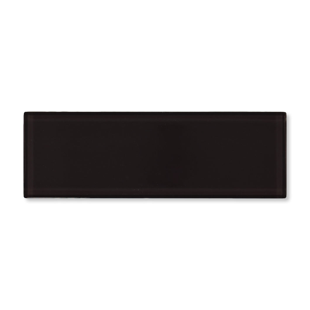 3X9 San Mauro Black Currant Glossy Glass Tile