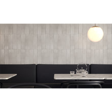 Load image into Gallery viewer, 3x12 Ara Moda Stone Grey Glossy Pressed Glazed Ceramic Wall Tile
