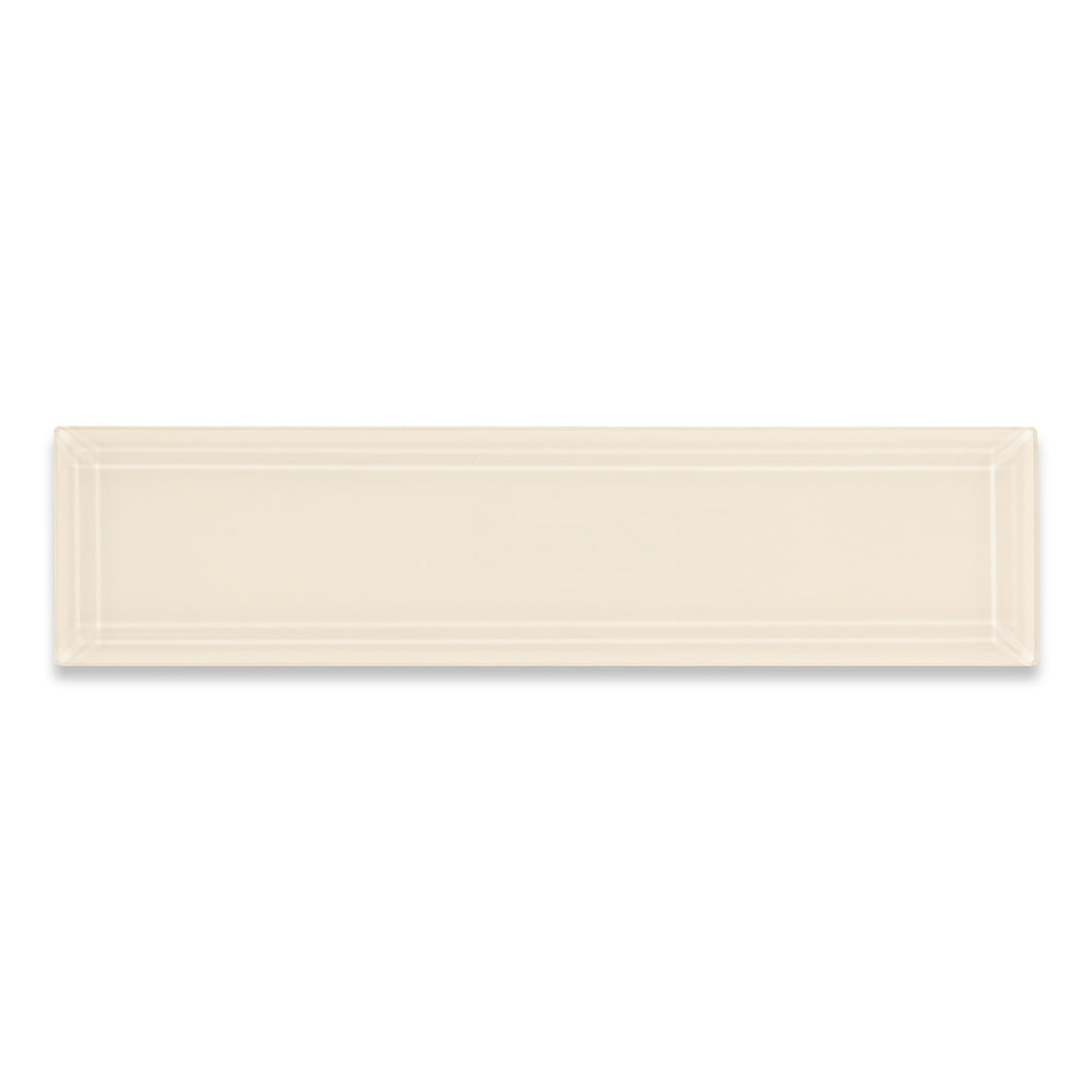 3X12 Riva Beveled Ivory Glass Tile Final Sale