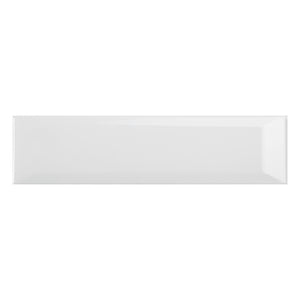 3X12 Bellini Bisel Blanco Ceramic Glossy Wall Tile Final Sale