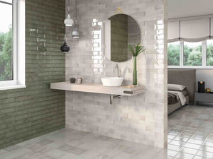 3X12 Nara Oliva Ceramic Glossy Wall Tile