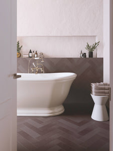 3.5X14.5 TARANTO BORDEAUX PORCELAIN MATTE TILE