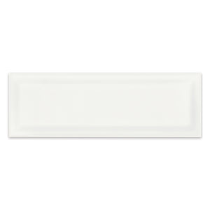 4x12 Architek White Beveled Glossy Ceramic Tile