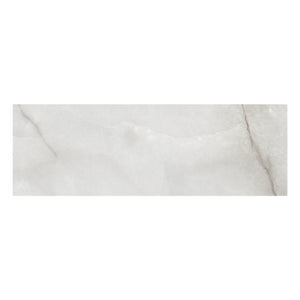 4x12 Antonella White Onyx Porcelain Polished Tile