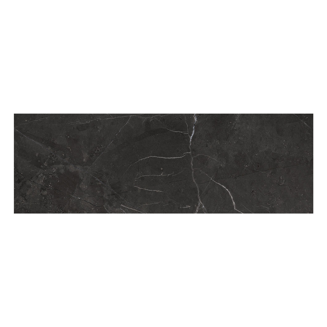 4x12 Antonella Black Night Porcelain Honed Tile