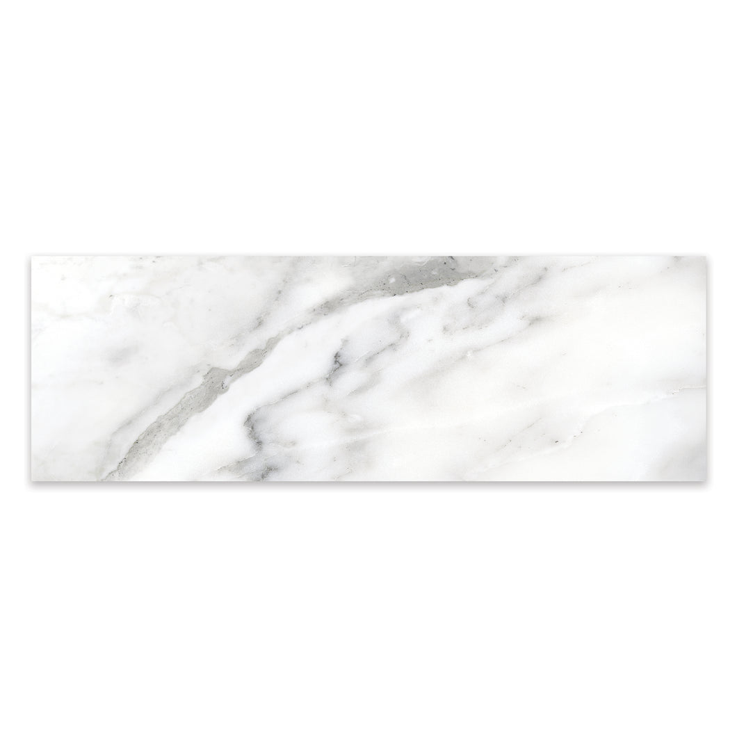 4x12 Antonella Southern White Porcelain Polished Tile