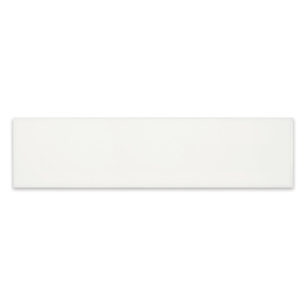 4x16 Architek White Glossy Glazed Ceramic Tile