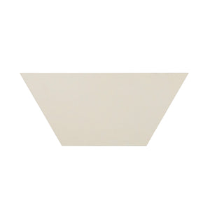 5x10 Solid Trapezoid Super White Matte Porcelain Tile Final Sale