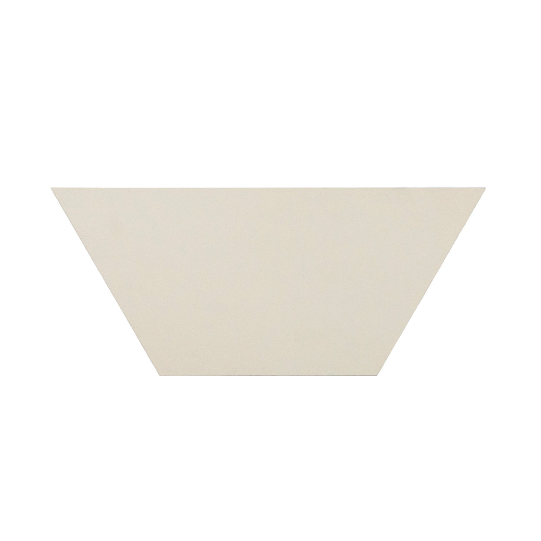 5x10 Solid Trapezoid Super White Matte Porcelain Tile Final Sale