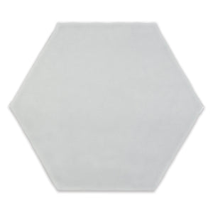 6" Ara Moda Hexagon Metropolitan Grey Glossy Pressed Glazed Ceramic Wall Tile