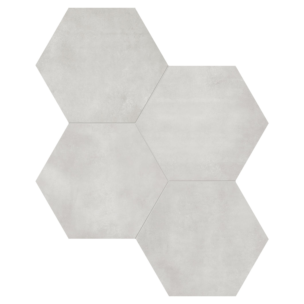 7x8 Hexagon Format Light Blue Porcelain Matte Tile