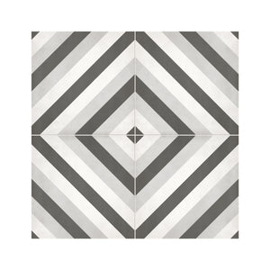 8x8 Format Diamond Light Grey Porcelain Matte Tile