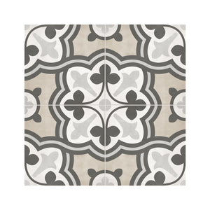 8x8 Format Baroque Beige Porcelain Matte Tile