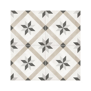 8x8 Format Compass Beige Porcelain Matte Tile