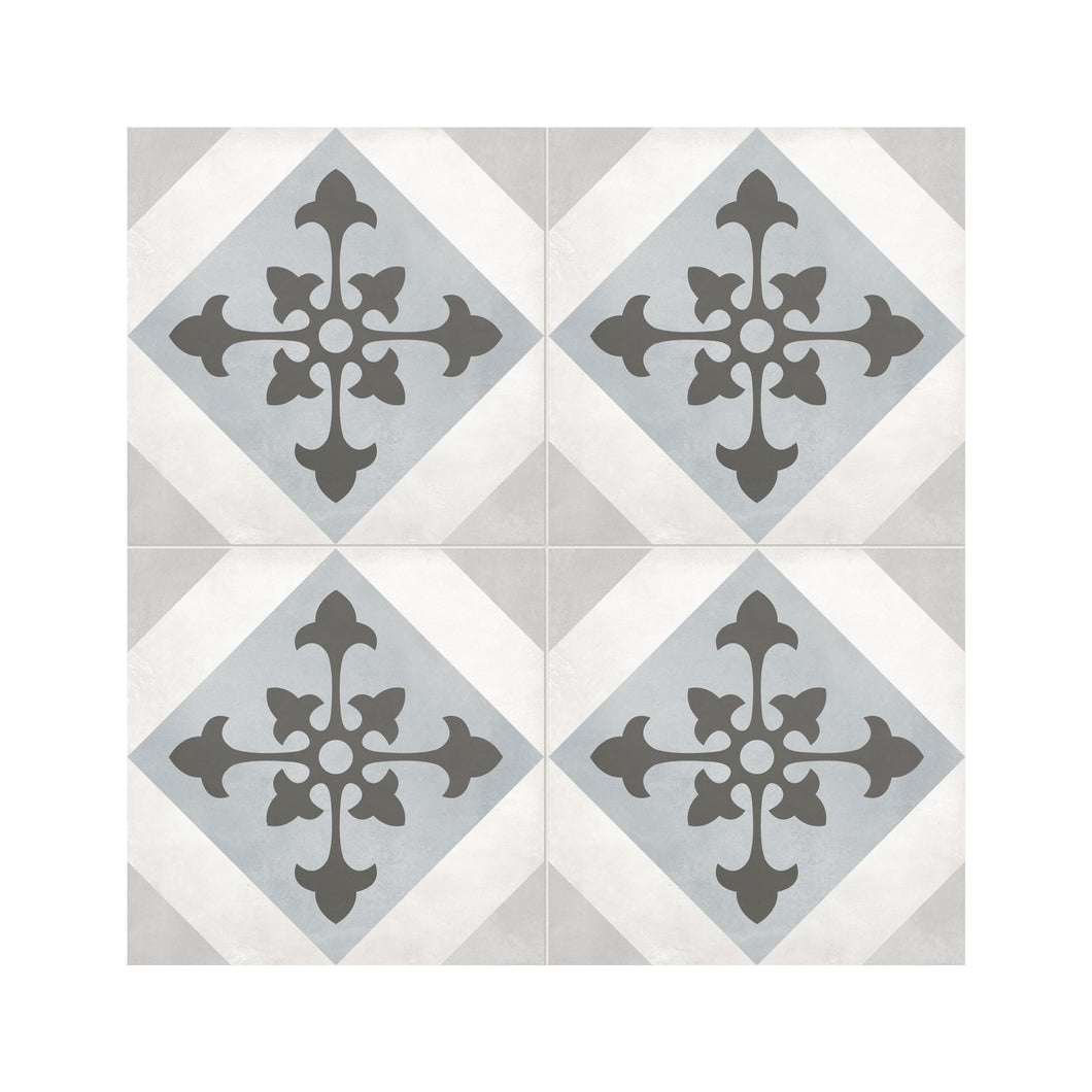 8x8 Format Northstar Light Blue Porcelain Matte Tile