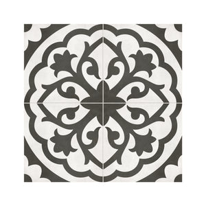 8x8 Format Lotus Monochrome Porcelain Matte Tile