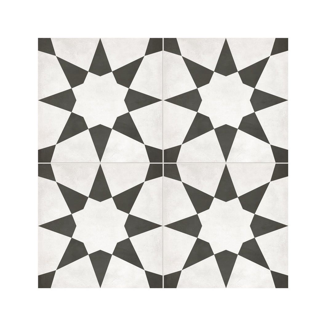 8x8 Format Stellar Monochrome Porcelain Matte Tile