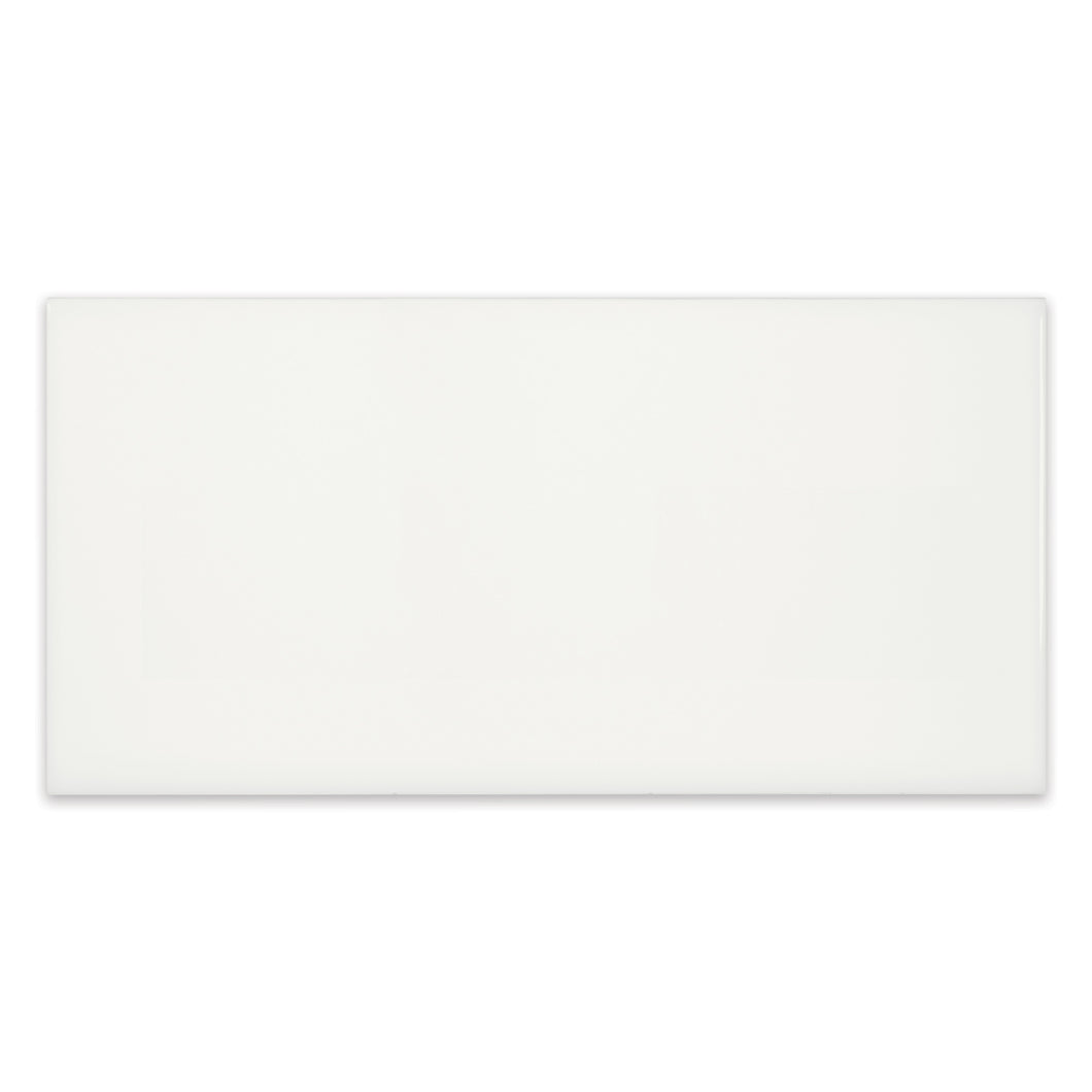 8x16 Architek White Glossy Glazed Ceramic Tile