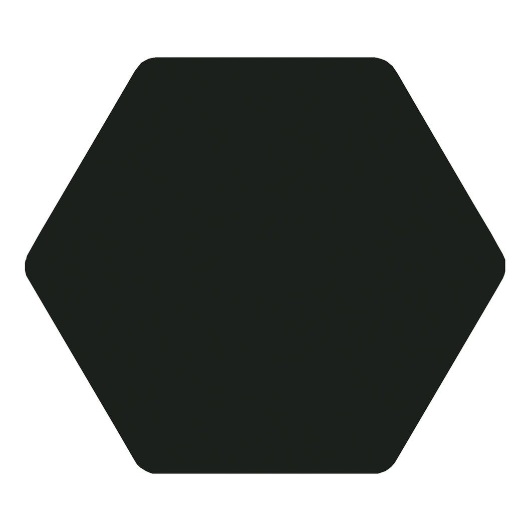 10X10 HEXAGON TOSCANA NERO PORCELAIN TILE