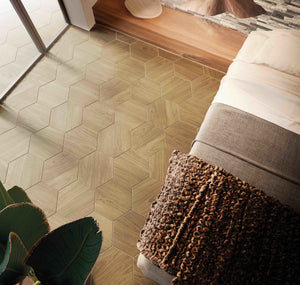 10X10 HEXAGON ATLAS MARRON PORCELAIN TILE