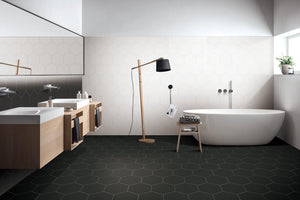 10x10 Solid Hexagon Super White Matte Porcelain Tile Final Sale