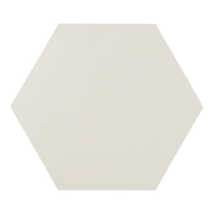 10x10 Solid Hexagon Super White Matte Porcelain Tile Final Sale