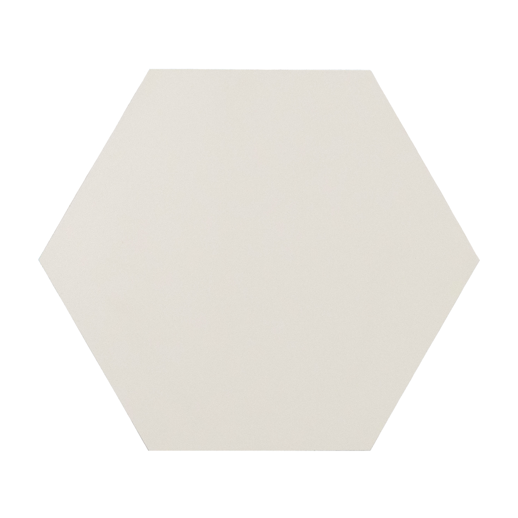 10x10 Hexagon Solid Super White Porcelain Tile