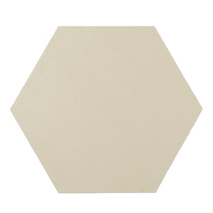 10x10  Solid Hexagon Ivory Matte Porcelain Tile Final Sale