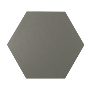 10x10 Hexagon Solid Dark Grey Porcelain Tile