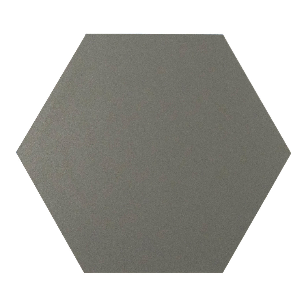 10x10 Solid Hexagon Dark Grey Matte  Porcelain Tile Final Sale