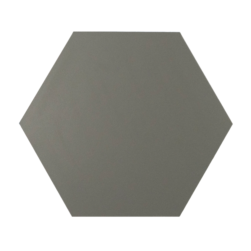 10x10 Hexagon Solid Dark Grey Porcelain Tile