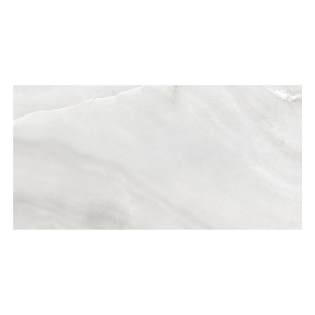 12x24 Antonella White Onyx Porcelain Polished Tile