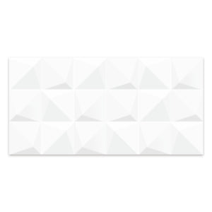 12x24 Tatta White Prizmatic Ceramic Glossy Tile