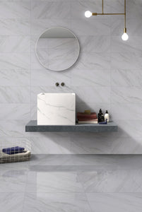 24x24 Volakas White Matte Porcelain Tile