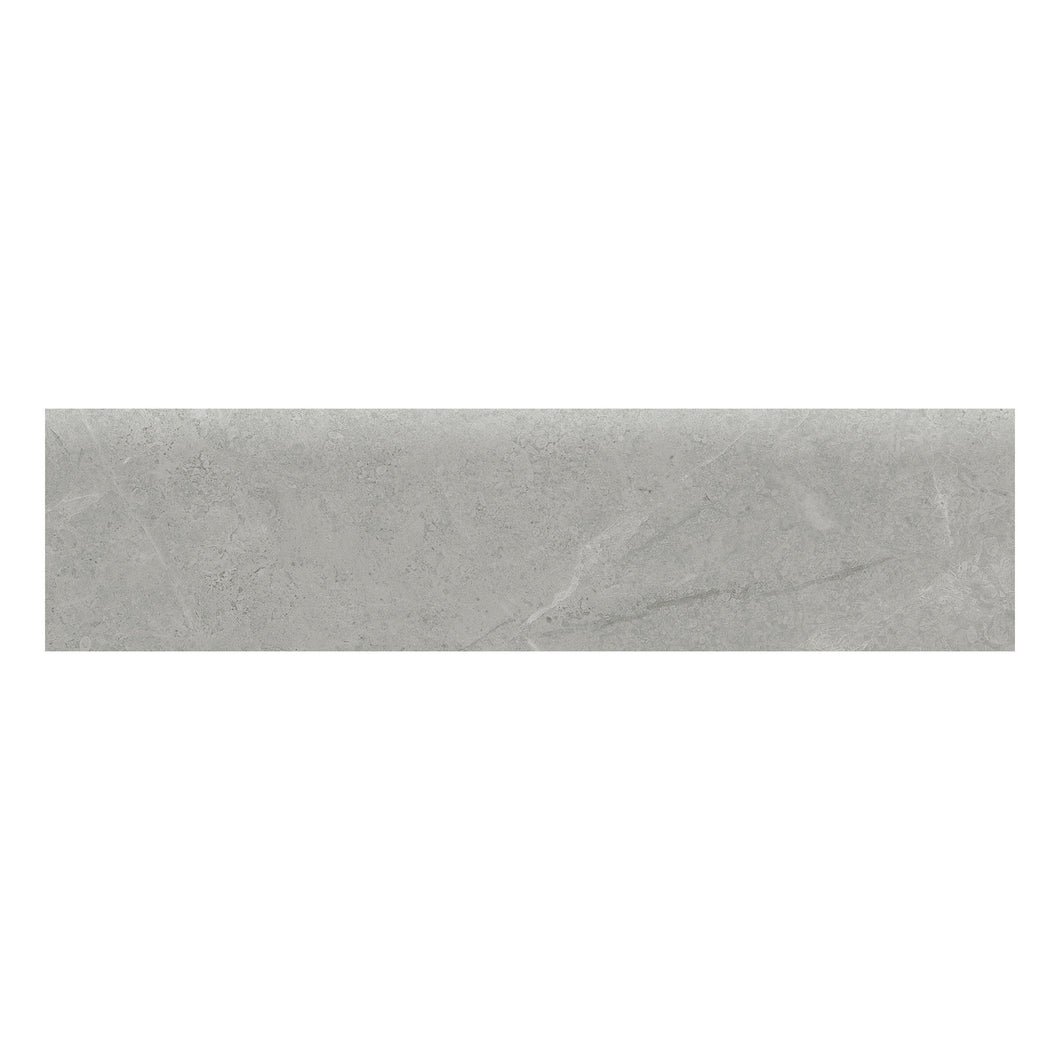 3x12 Natural Grey Porcelain Matte Bullnose