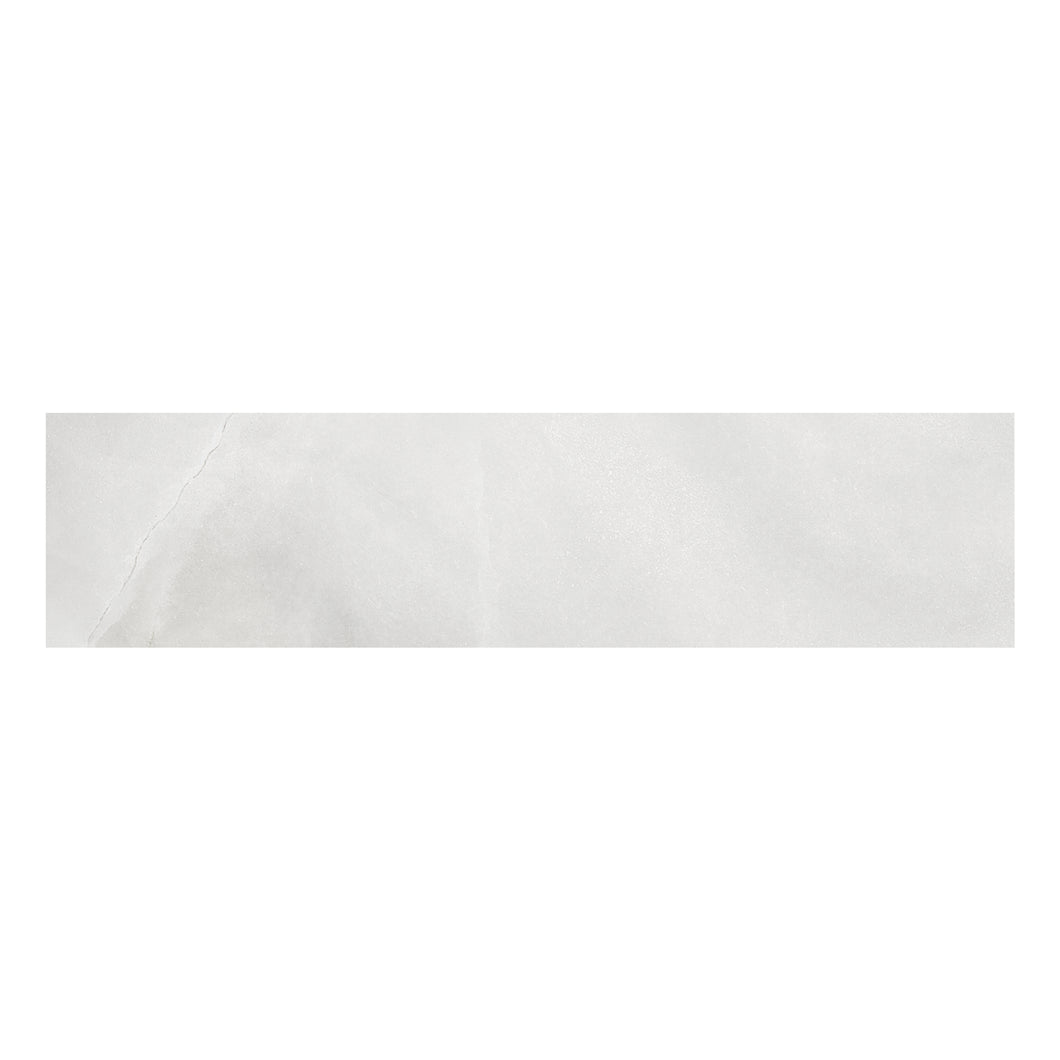 3x12 Antonella White Onyx Porcelain Honed Bullnose