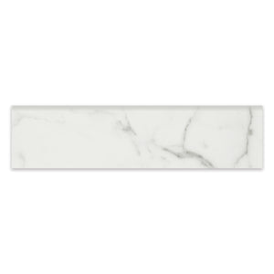 3x12 Chateau Statuario Porcelain Polished Bullnose