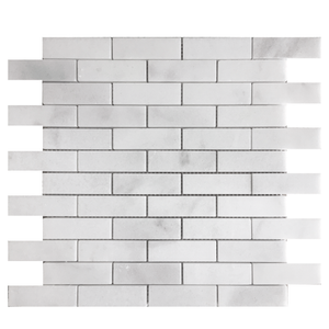 1x3 Bianco Brick Marble Polished Mosaic