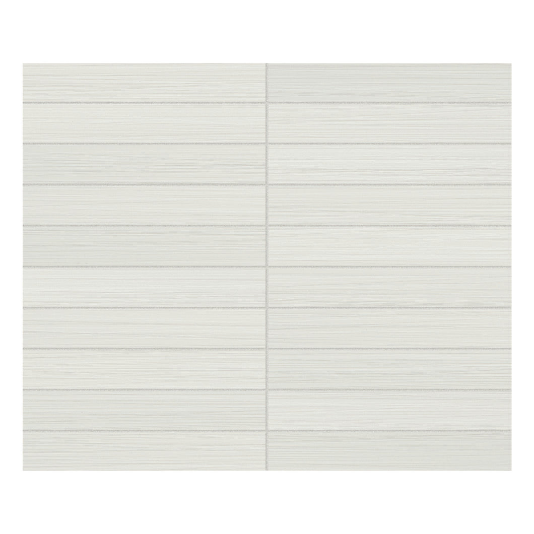 1x6 Strand White Porcelain Matte Mosaic