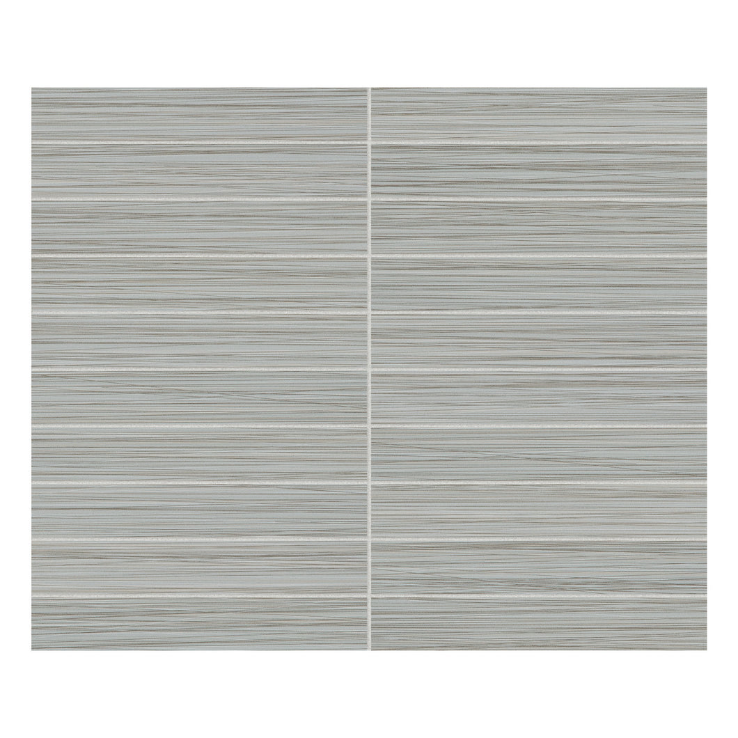 1x6 Strand Grey Porcelain Matte Mosaic