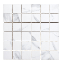 Load image into Gallery viewer, 2x2 La Mallorca Milano Bianco Polished Porcelain Mosaic
